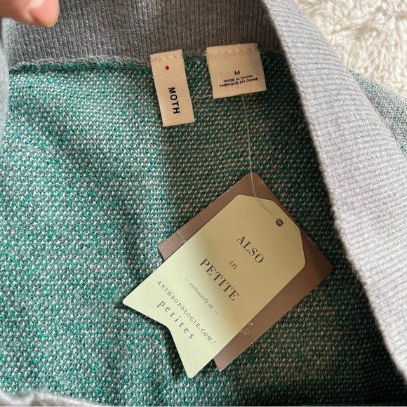 Moth Anthropologie women's size S Green Gray Knit Wool Blend Pencil Skirt - Picture 4 of 8